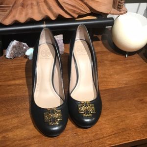 Tory Burch Leather Wedges